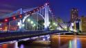 Hdr photography bridges evening lights time lapse wallpaper