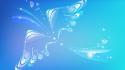 Abstract blue butterfly wallpaper