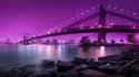 Brooklyn east river manhattan bridge bright wallpaper