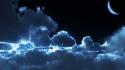 Night clouds background wallpaper