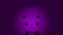 Abstract minimalistic panda bears violet wallpaper