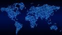Blue dots world map wallpaper