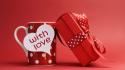 Gifts love red wallpaper