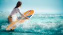 Girl surfing pictures wallpaper