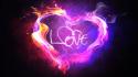 Purple love heart wallpaper
