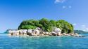 Seychelles islands nature rocks sea wallpaper