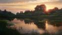 Artwork landscapes nature paintings sunset wallpaper