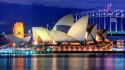 Australia sydney midnight opera house wallpaper