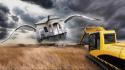 Bulldozer creative digital art fantasy farm wallpaper