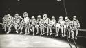 Clone troopers star wars construction monochrome outer space wallpaper