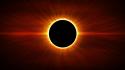 Eclipse light orange outer space wallpaper