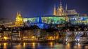 Prague cities cityscapes night wallpaper