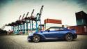 Nissan gtr r35 blue cars dockyard wallpaper