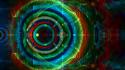 Abstract circles digital art fractals multicolor wallpaper