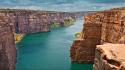 Australia canyon cliffs clouds go wallpaper
