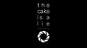 Portal cake the is a lie video games wallpaper