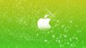 Apple Logo In Green Glitters wallpaper