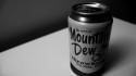 Black and white pop mountain dew soda cans wallpaper