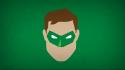 Green lantern minimalistic superheroes background blo0p wallpaper