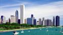 Lake michigan chicago skyline wallpaper