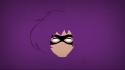 Minimalistic superheroes kick-ass hit girl purple background blo0p wallpaper