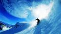 Skiing Over Snow wallpaper