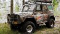 Trees forest cars uaz offroad russian russians wallpaper