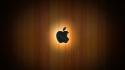 Wooden Glow Of Apple wallpaper