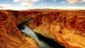 Arizona colorado river canyon cliffs clouds wallpaper