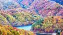Fukushima japan autumn colors forests wallpaper