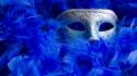 Venetian masks venice blue carnivals wallpaper