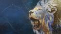 Abstract grunge lions wallpaper