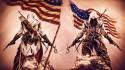 American assassins creed usa artwork flags wallpaper