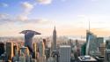 Chrysler building new york city architecture cityscapes seagulls wallpaper