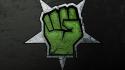 Halo hulk comic character digital art fists green wallpaper