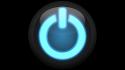Blue effects electric power button shiny wallpaper