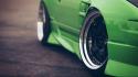 Nissan 240sx cars closeup green wallpaper