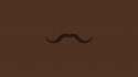 Artwork brown minimalistic mustache wallpaper