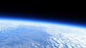 Earth atmosphere blue bright clouds wallpaper