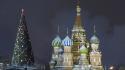 Christmas kremlin moscow russia cathedrals wallpaper