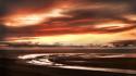 Clouds landscapes nature sunset water wallpaper