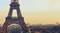 Eiffel tower paris cityscapes sunset wallpaper