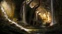 Fantasy art forests landscapes ruins sunlight wallpaper