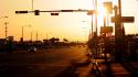Texas usa evening streets sunset wallpaper